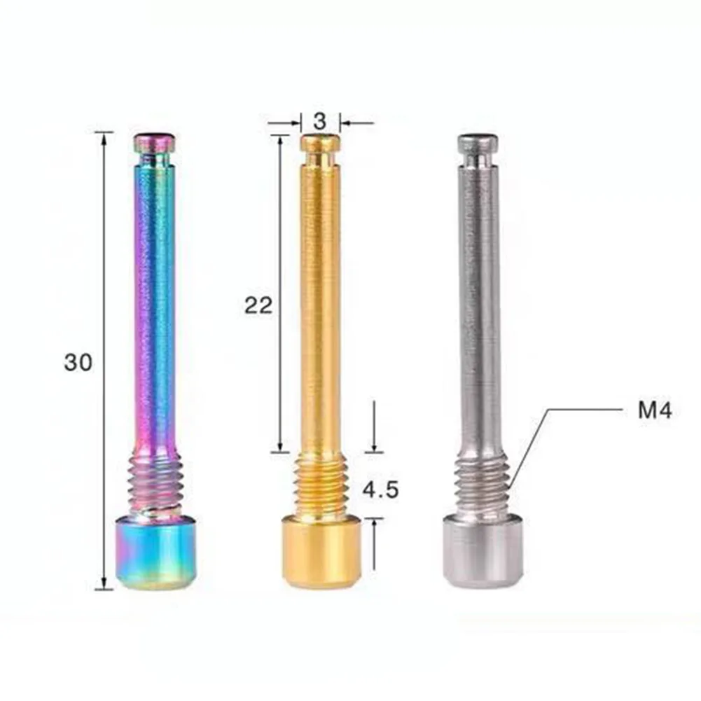 2 Pcs M4 Titanium Alloy Bicycle Disc Brake Caliper Bolts MTB Bike Rainbow Screw Repair 2-4N.M Torque M4x30mm Bike Parts