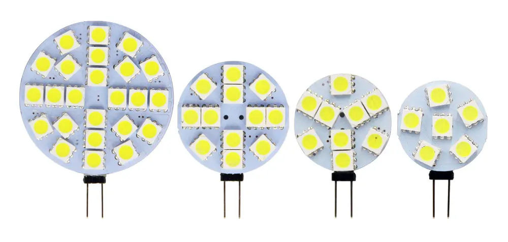 Для детей возрастом от 1 до W 5W G4 светодиодный 5050 SMD 180 градусов белый для морского отдыха светодиодное освещение RV лампы AC/DC 12V 6/9/12/24 светодиодный s