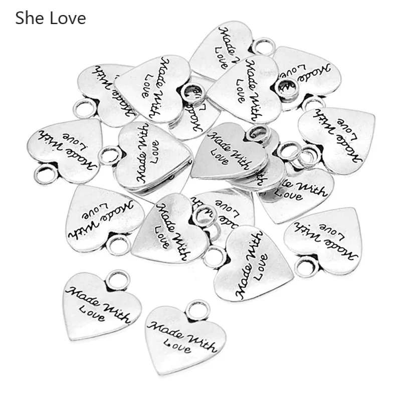Chzimade 20 шт. серебристые металлические этикетки для одежды ручной работы в форме