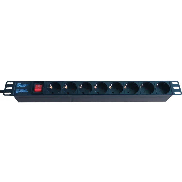 

16A/240V 1U 19' Germany Type 8 Outlets PDU With Switch