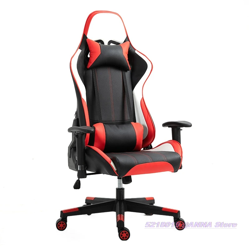 

Super Quality Game Chair Cool Black Computer Desk Set Home Office Supplies Swivel Ergonomic Men Style Red White 2020 Arched Seat