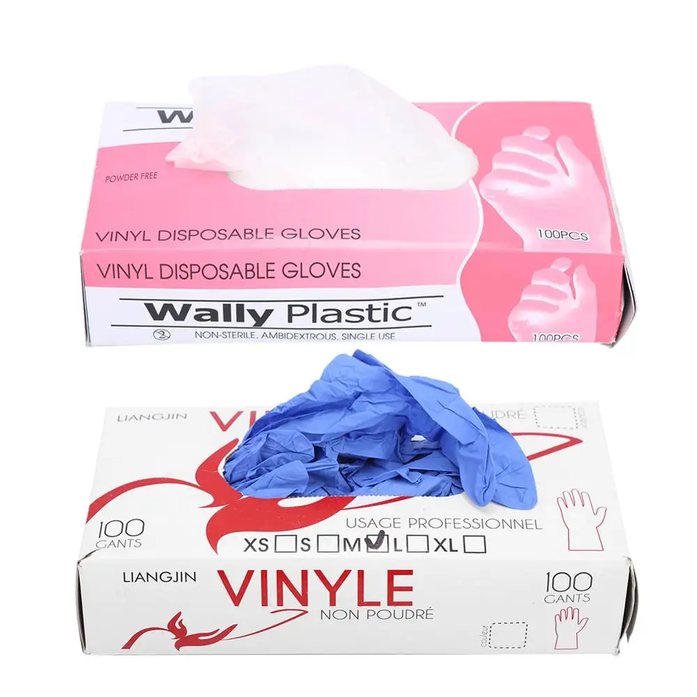 100 шт одноразовые резиновые латексные перчатки для тату ПВХ практичные