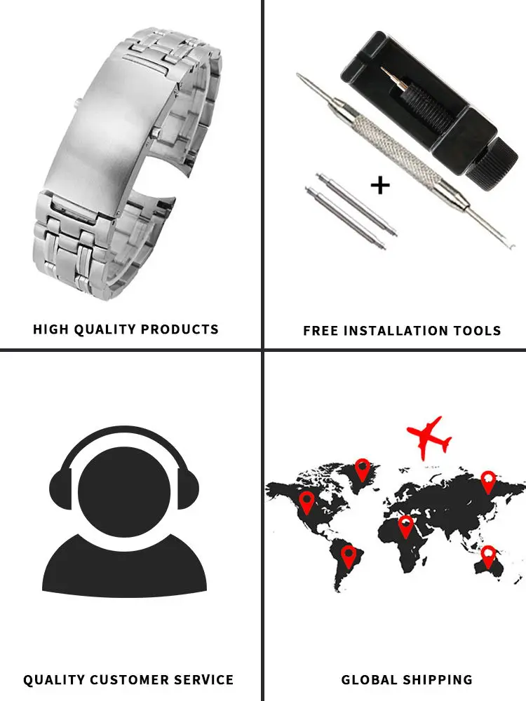 Ремешок сменный мужской из нержавеющей стали Браслет для часов Sea Master 20 мм 22 Omega