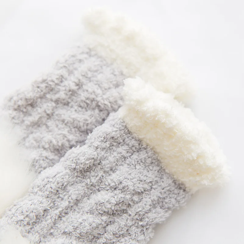 3 пары осенне зимних пушистых и утепленных полусторонних нагревательных носков