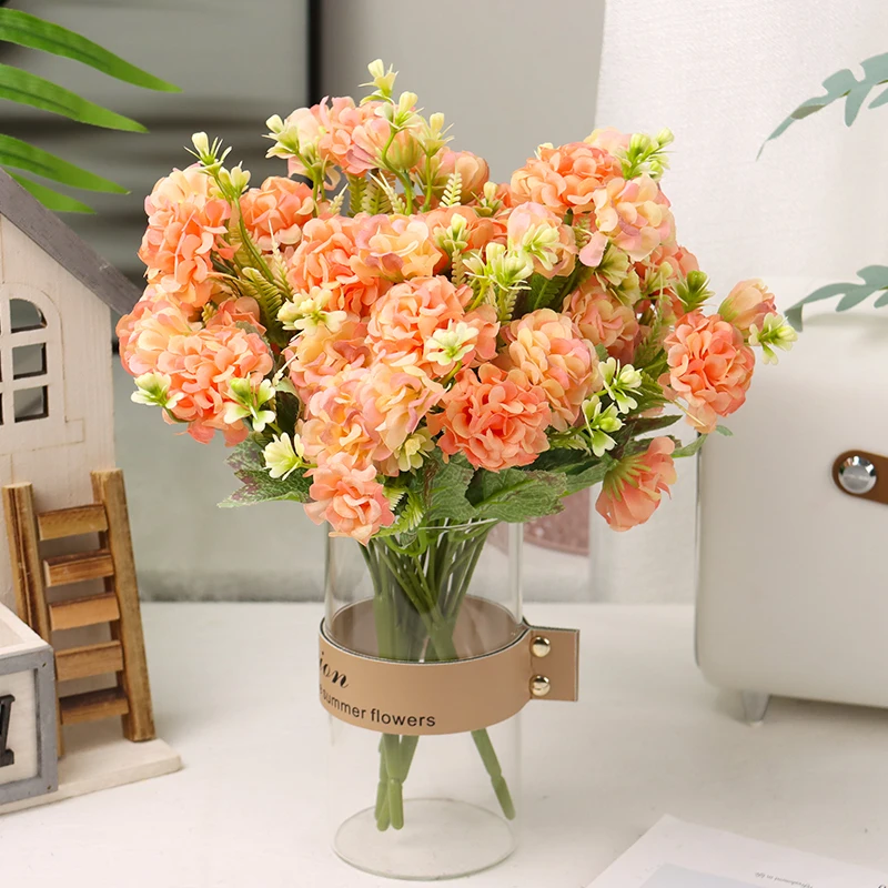 Искусственные цветы 6 шт. 30 см чайная роза Шелковый цветок 1 букет пасторальный