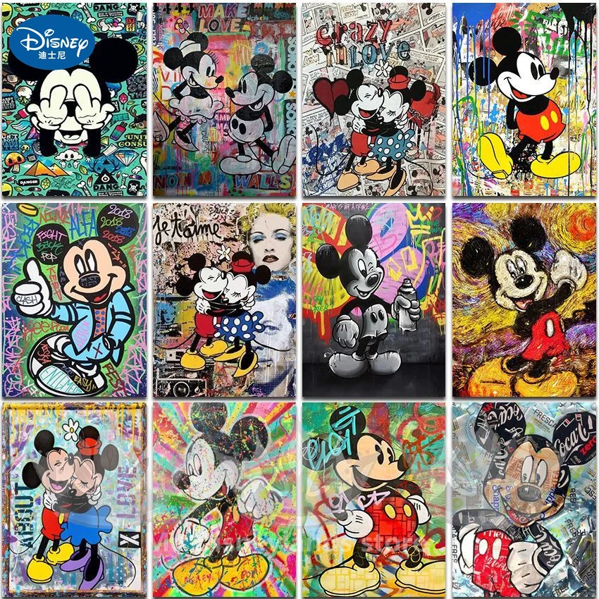 

5D алмазная живопись, Дисней Микки Маус, полноразмерная квадратная и круглая вышивка своими руками, мозаика, вышивка крестиком, мультяшная роспись, Декор для дома