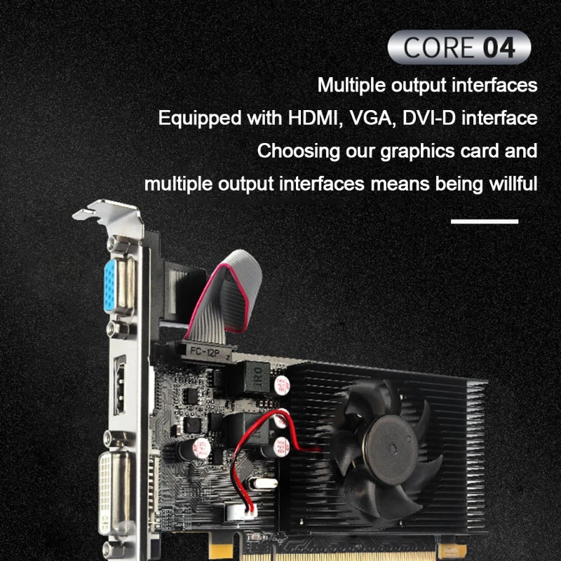 gpu video card new hd7450 2g ddr3 half height graphics card full height graphics card supports 1u 2u single slot chassis hd 7450 free global shipping