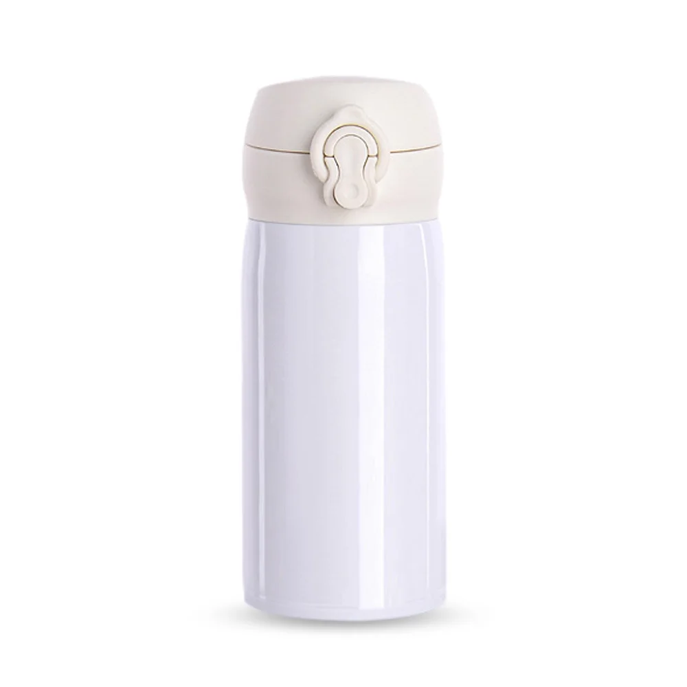 Модный вакуумный термос-чашка 350 мл, 304 нержавеющая сталь, отскакивающая Крышка для пеших прогулок, путешествий, деловых поездок, мультяшных напитков, сохранение тепла