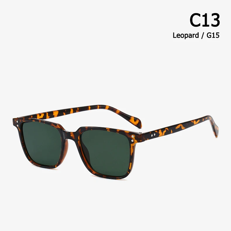 C13 Leopard G15 JackJad, модные крутые солнцезащитные очки NDG, квадратные, винтажные, с заклепками, в два точки, фирменный дизайн, солнцезащитные очки Oculos De Sol 3246 - Цвет линз: C13 Leopard G15