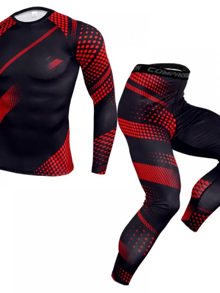 

Men Outdoor Fitness Quick-Drying Running Training Suit Tight-Fitting Stretch Sports Suit