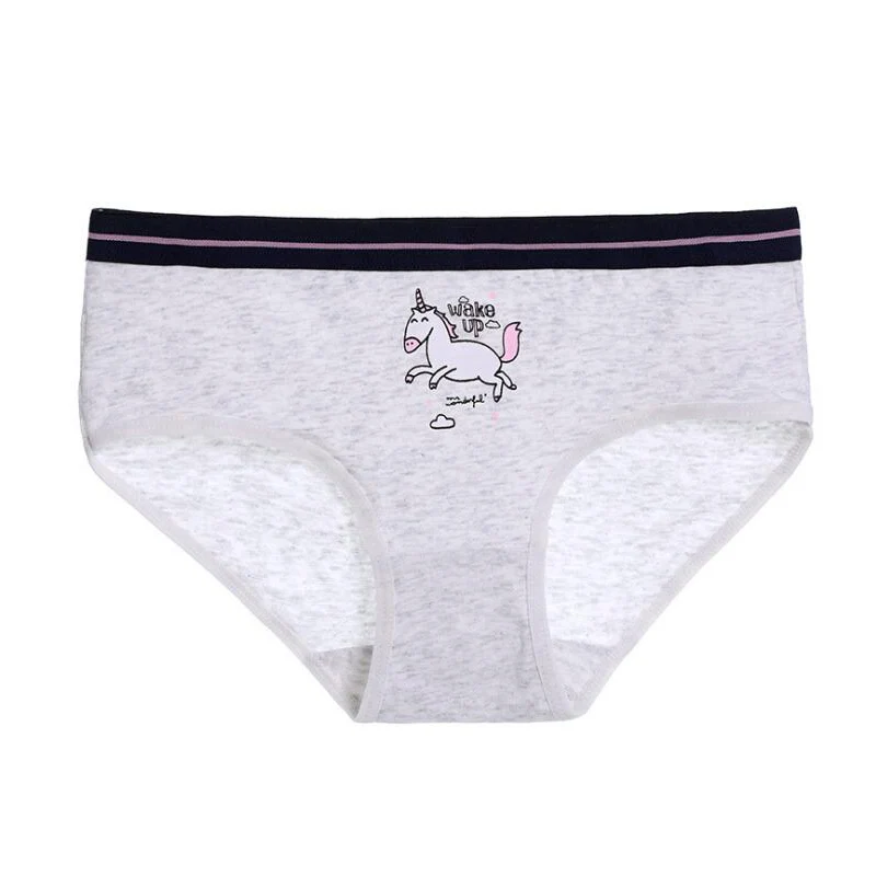 4 шт. трусики для подростков трусы с рисунком молодых девушек удобные хлопковые