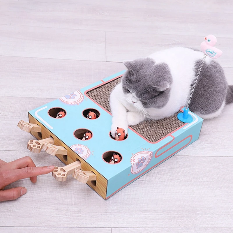 

1 шт. забавная игрушка для кошек и царапин, Интерактивная гофрированная деревянная игрушка для котят, охоты, игрушка для домашних животных, д...