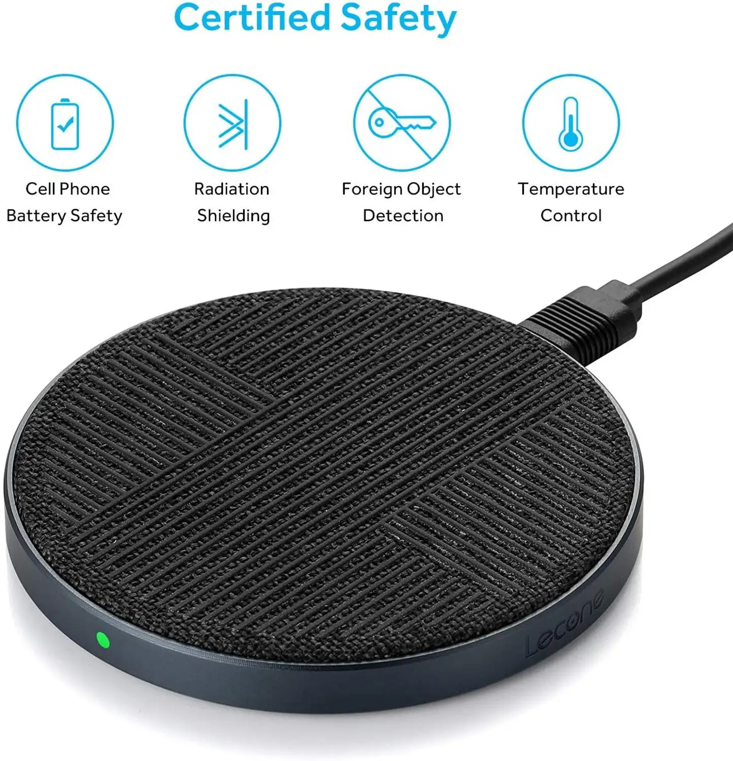 10 Вт Быстрое беспроводное зарядное устройство Qi Сертифицированный беспроводной