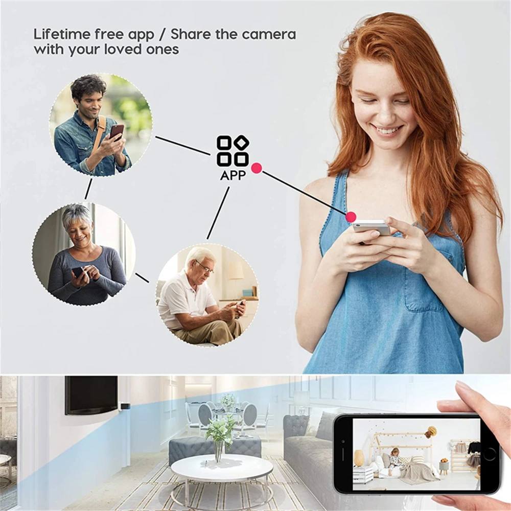 

Multifunction Mini Wifi Camera 1080P HD Home Security Surveillance Cam Remote View Audio Video Recorder Multi-purpose Camcorder