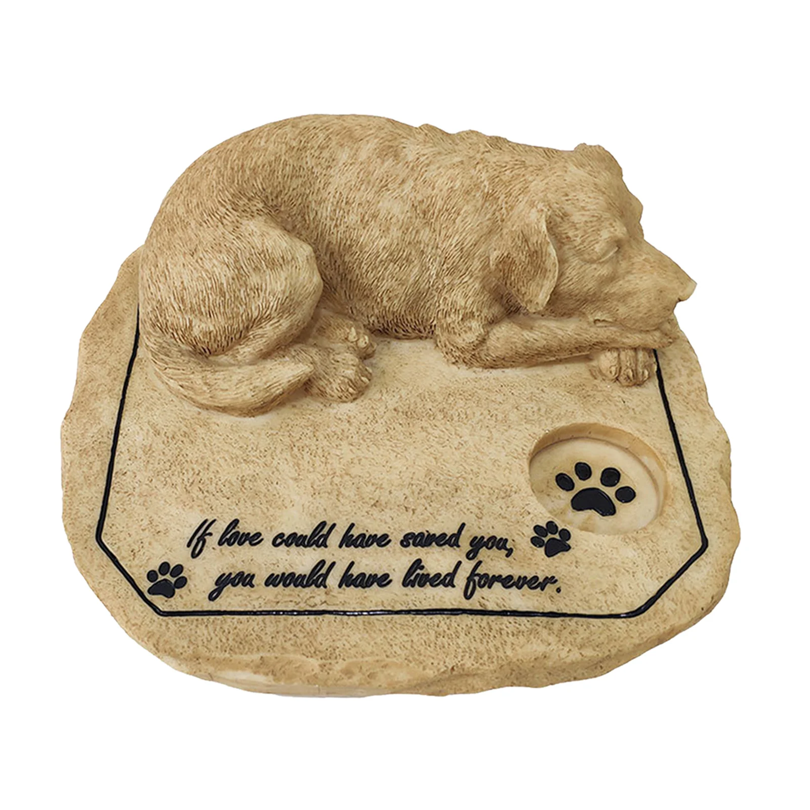 

3D Dog Memorial Stone Outdoor Pet Grave Marker Backyard Tombstone Gift