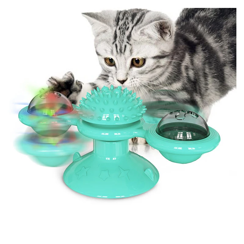 

Игрушка-головоломка кошка вращающаяся ветряная мельница может осветить поворотный стол, чтобы Tease Кот царапает волосы молары артефакт Регу...