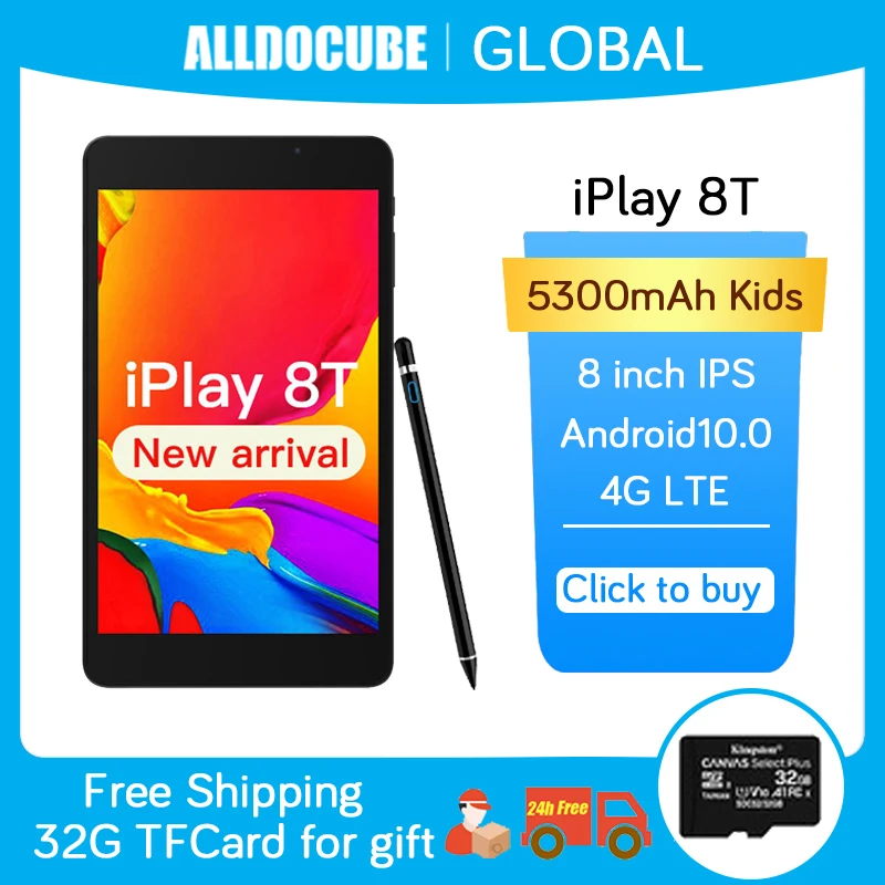 Alldocube iPlay 8T 4G планшет Android 10 0 нетбук Планшеты 8 дюймов 1280x800 SC9832E четырехъядерный 3 ГБ