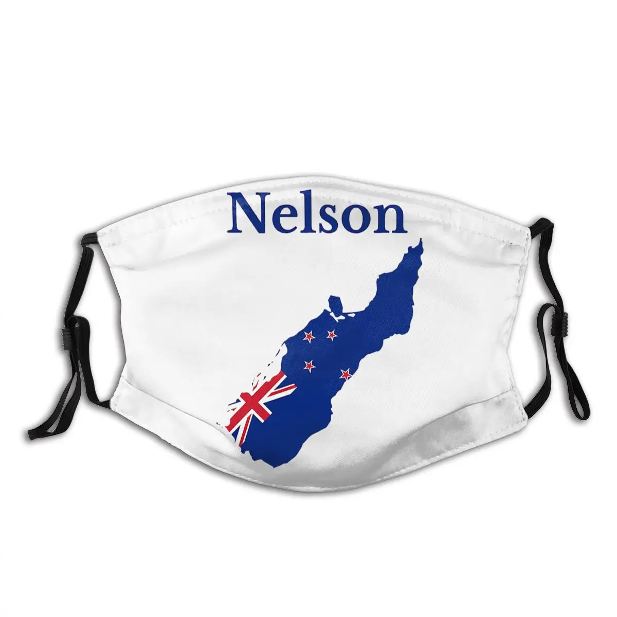 Нельсон Карта города Новая Зеландия область взрослая Пылезащитная маска Humor Graphic