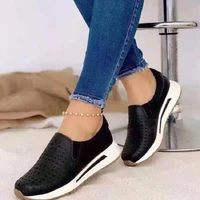 women platform shoes casual sneakers fashion wedges heel sports shoes new breathable mesh knitting sock slip on women sneakers