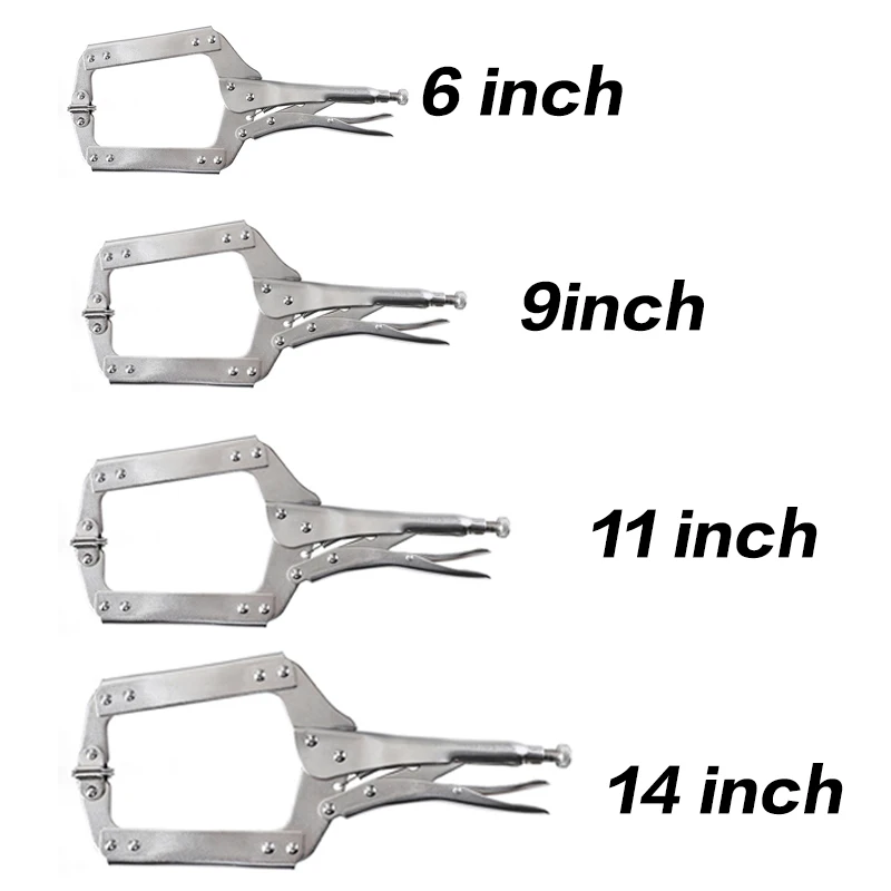

Multifunction Steel C Type Clip Vise Grip Locking Quick Plier Pincers Woodworking Clamps Clips 6" 9" 11" 14" Hand Pro Tools