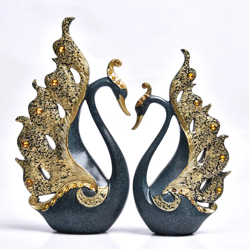 

European lovers Swan arts and crafts home decoration