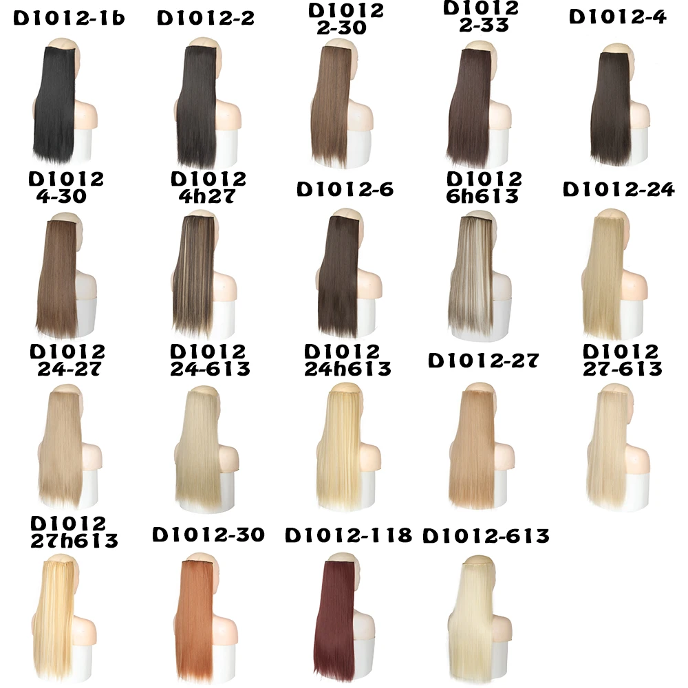 

AZQUEEN 5Pcs/Set 24" Hairpiece 120G Straight 5 Clips In False Styling Hair Synthetic Clip In Hair Extensions Heat Resistant