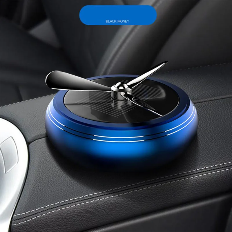Blue Автомобильные украшения креативное металлическое пространство № 2 Солнечный вращающийся Автомобильный декоративный ароматизатор высококачественный сплав ароматерапия интерьер автомобиля Produc - Название цвета: Blue