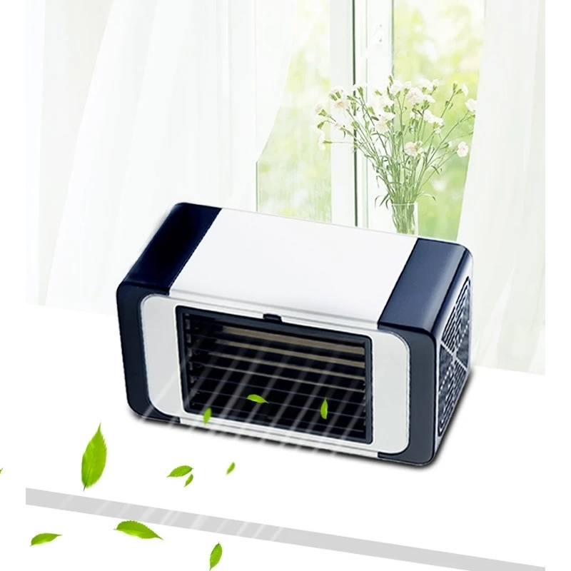 

Portable Air Cooler Household Multifunctional USB Desktop Air Conditioner Fan with 2 Ice Crystal Pack Mini Air Conditioner Air
