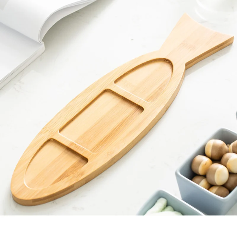 

Nordic Simple Matte Glazed Ceramic Bowls with Bamboo Wood Tray Creative 3 Dish Fruits Platter Snacks Desserts Plate Tableware