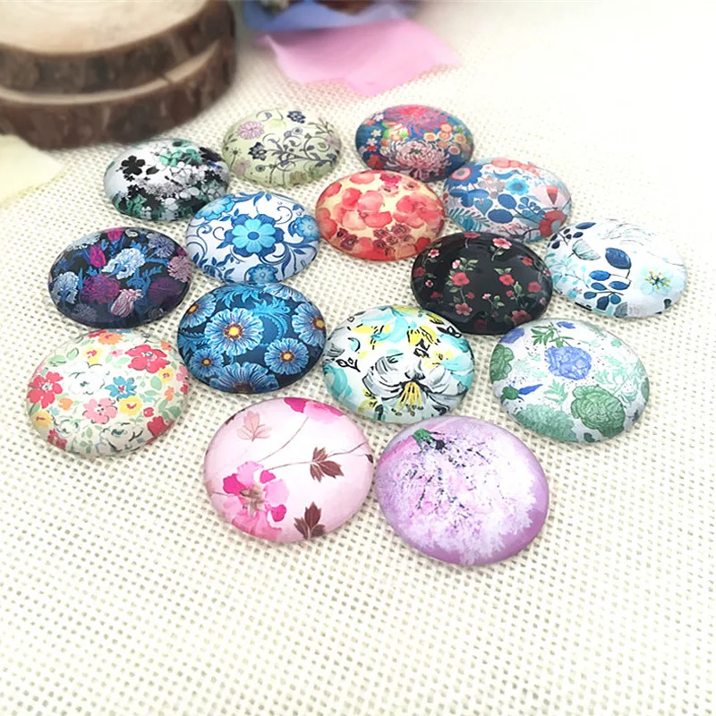 QiYue Flowers Pattern Magnetic Crystal Round Glass Refrigerator Stickers Whiteboard Note Home Decoration Accessories | Дом и сад