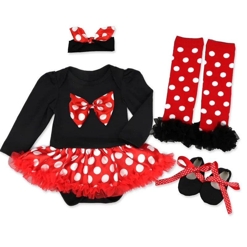 

Christmas Baby Clothes Newborn Baby Girls Minnie Dress Set Children Polka Dots Cartoon Outfits Baby Girl Clothes D1369