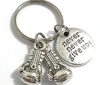never never give up boxing gloves never give up creative sports key ring jewelry