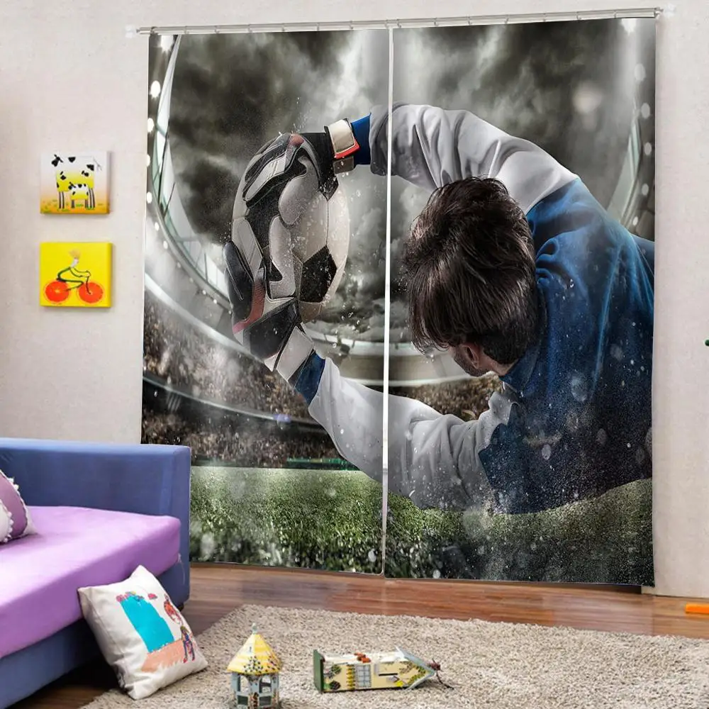 

Photo new sport ball curtains Bedroom living room windproof thickening blackout curtains
