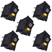 doxingye 5pcslot dc 12v 35a universal car fog light rocker switch yellow led dash dashboard 4pin auto replacement parts