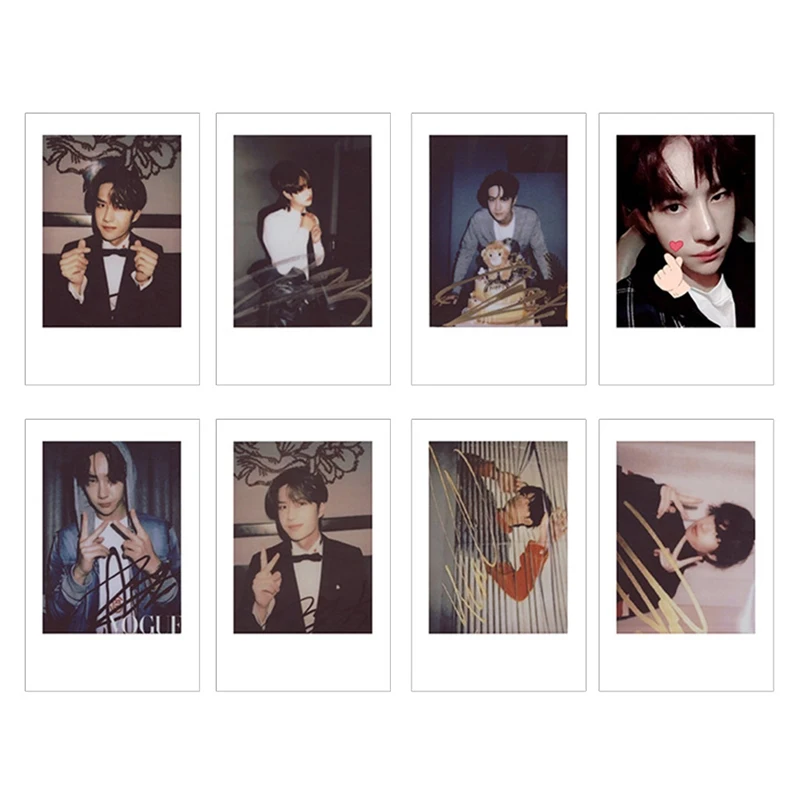 

8Pcs/Set Xiao Zhan Photo Card Poster Lomo Cards Mini Postcard Self Made Paper Photocard Fans Gift Collection