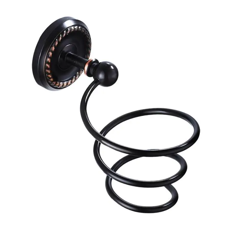 Черный Ванная комната полки античная латунь настенное крепление для волос