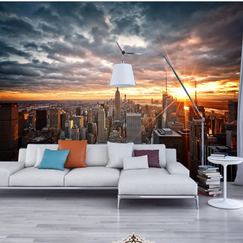 Прямая поставка фото обои Нью Йорк стиль современный городской пейзаж отель