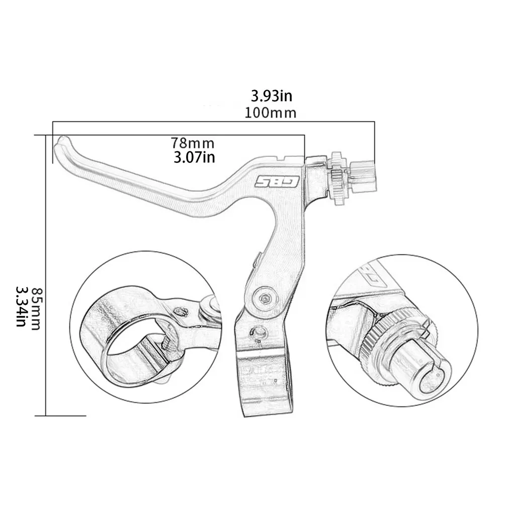 

Brake Lever LP Ultralight CNC Road Bike Small Wheel Modified 412 V Brake Lever Bicycle Accessories