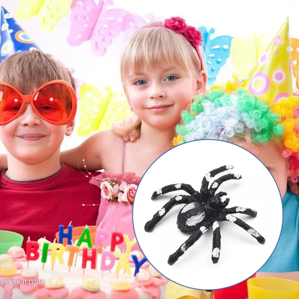 Моделирование паук игрушечная труба цветок Паук Черный Жуткий пугающий макет