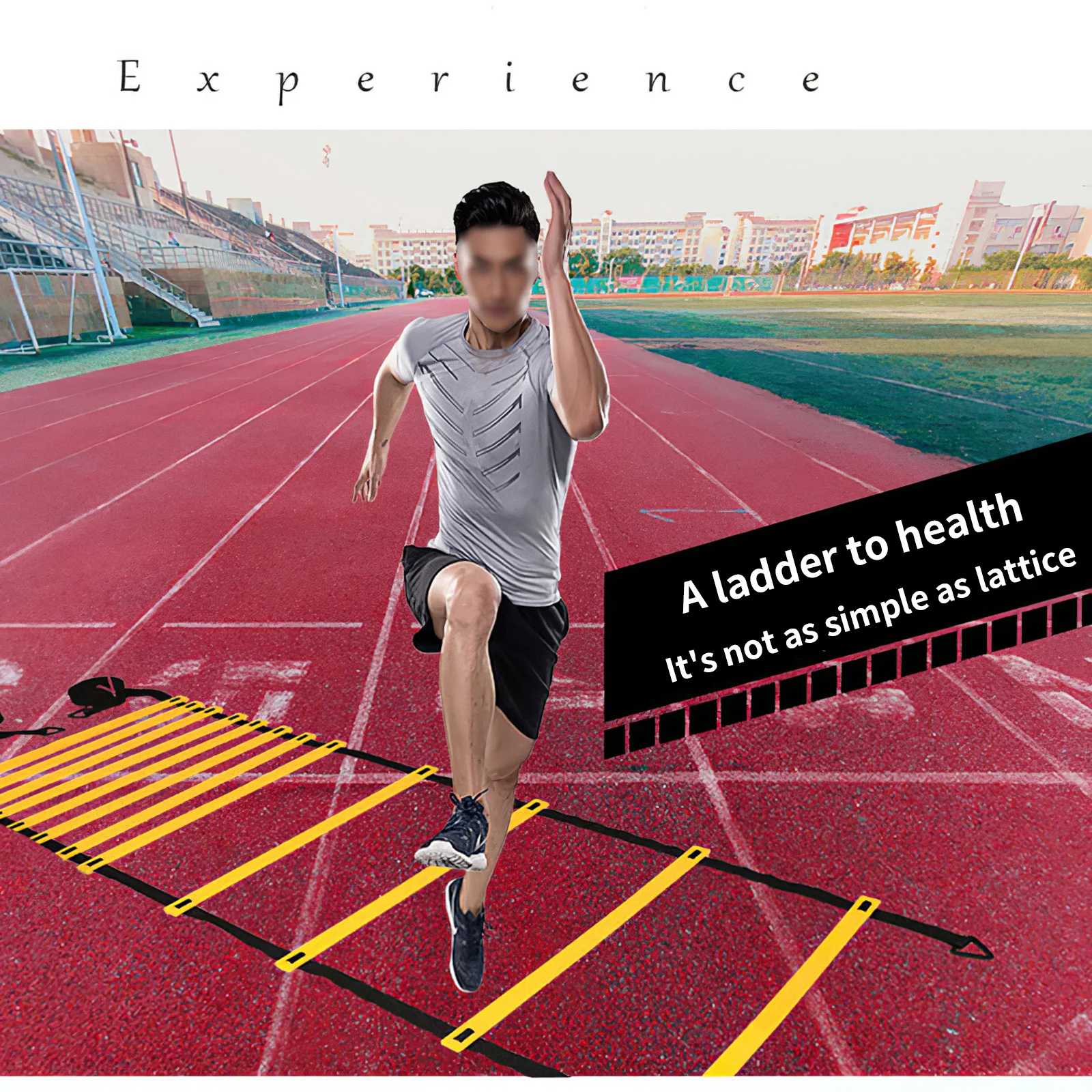 

Ladder Training Equipment Kit Soccer Football Fitness Speed Rungs Agility With Resistance Parachute Disc Adjustable Footwork