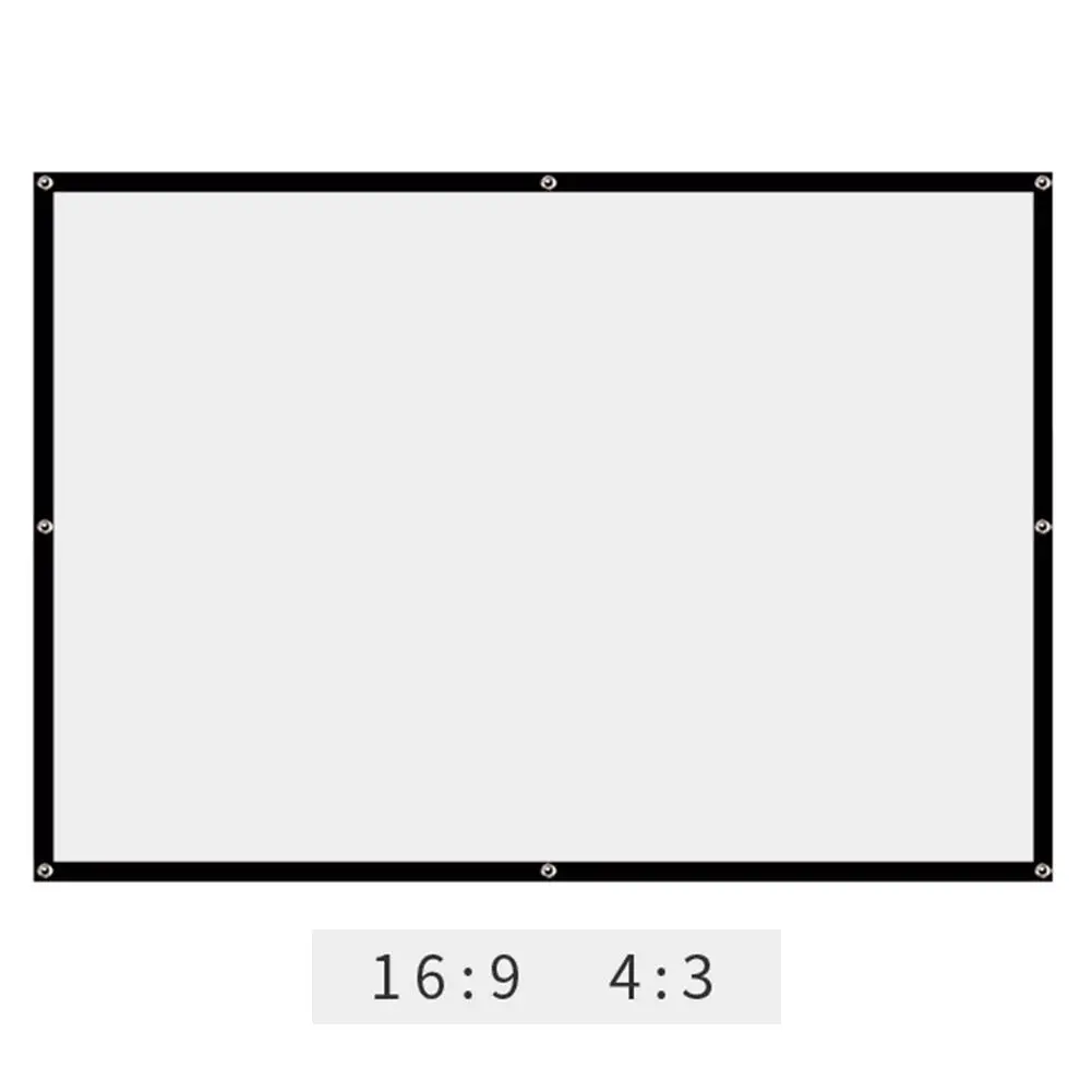 110 дюймовый портативный складной кинопроектор простой экран-занавеска 3d HD