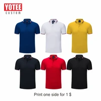 yotee 2020 casual business high quality short sleeve personal company group custom polo shirt cotton men and women custom shirt