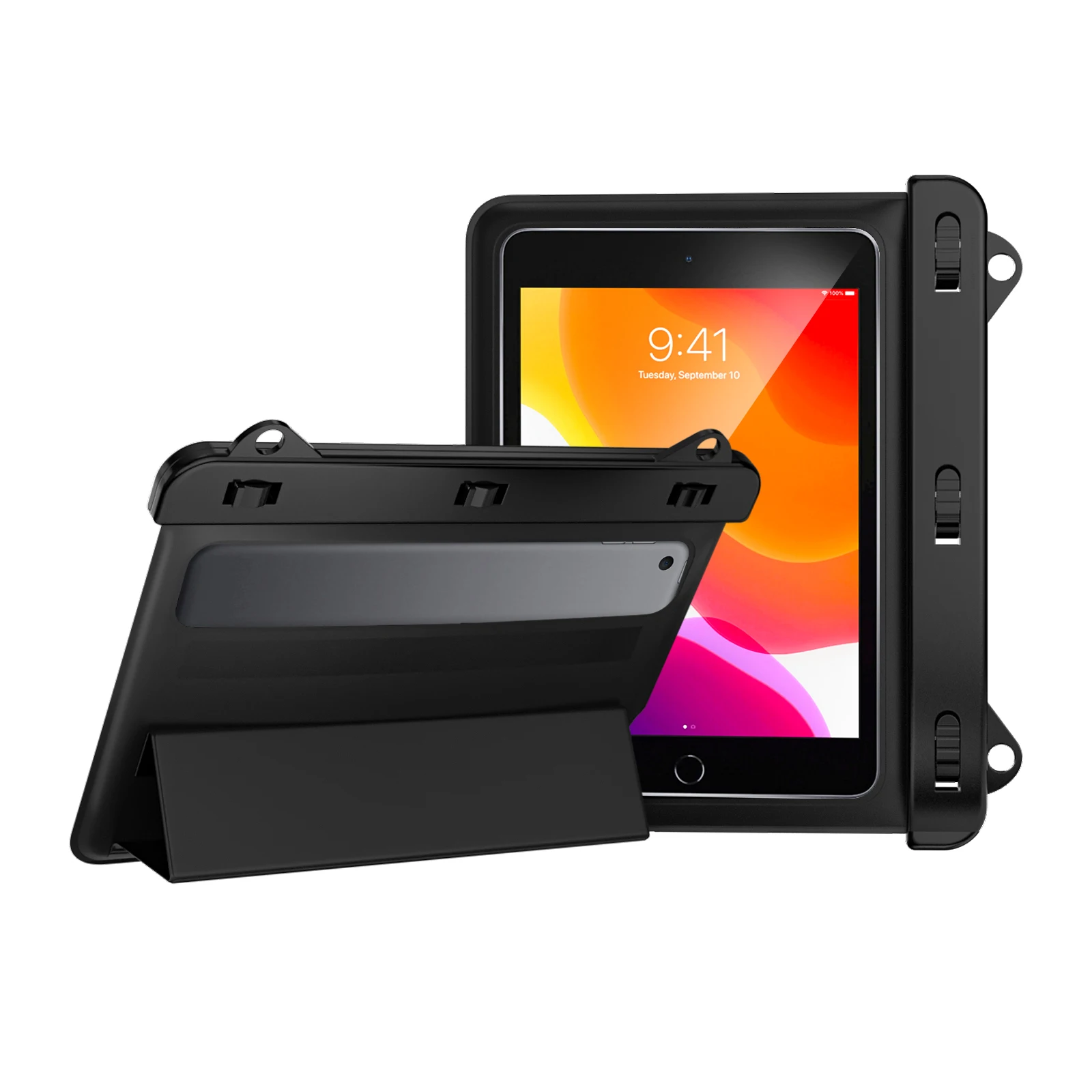 

Waterproof Tablet case With neckband Bathroom Bath Pool Swimming For iPadMini 5 2019/4/3/2 SamsungTab 5/4/3 GalaxyNote 8 FireHD