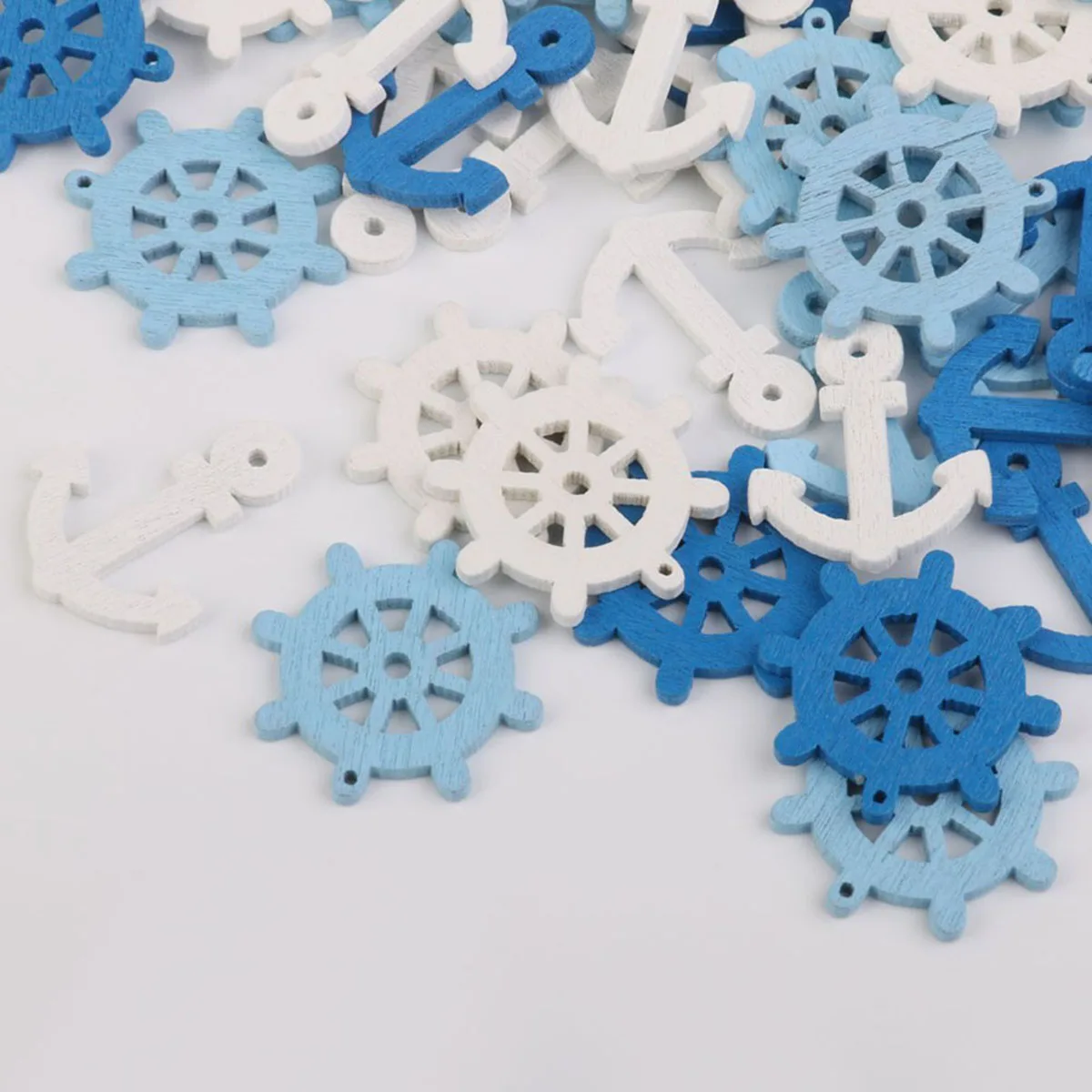 100 шт. деревянные детали якорь выдалбливают ремесло украшения Деревянный