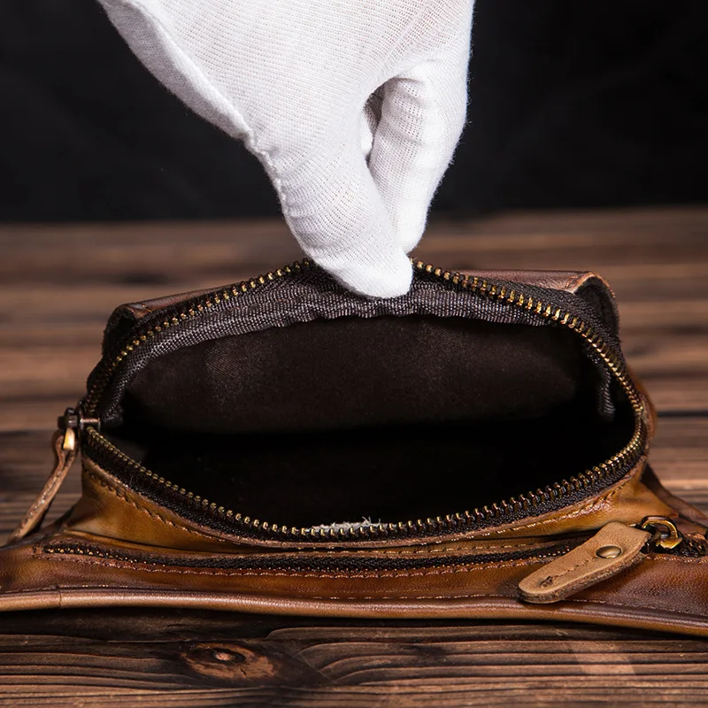 Модные поясные сумки для мужчин кошелек из натуральной кожи улицы с камерой 8