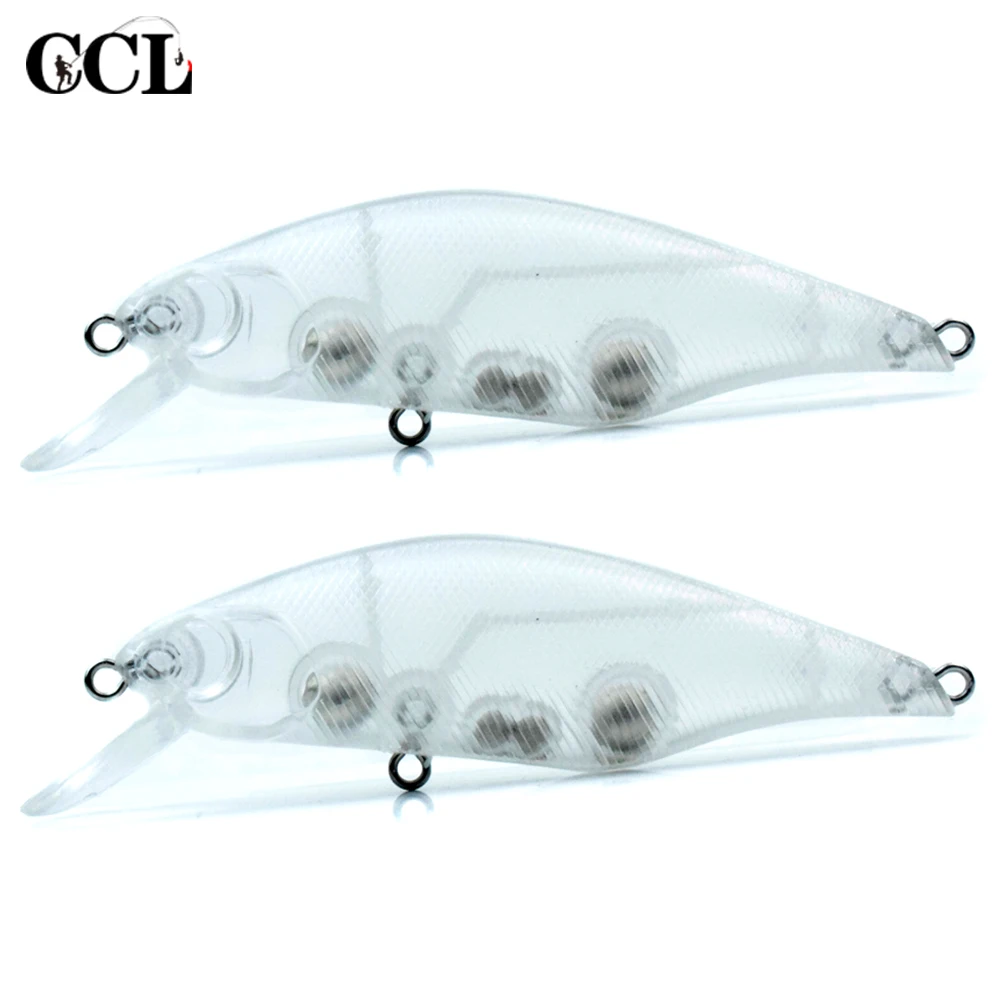 CCLTBA 15 шт./лот прозрачная блесна с крючком, рыболовные приманки 9 см 10 г, твердый корпус, неокрашенный воблер, плавающая Рыболовная Снасть в виде гольяна