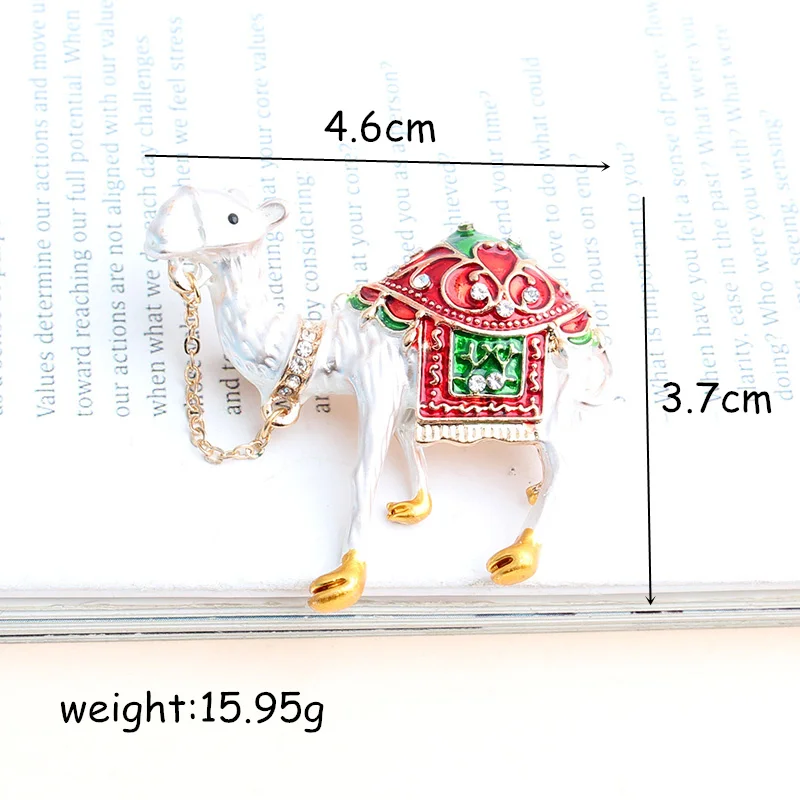 

Pomlee Enamel Colorful Camel Brooch Animal Pin Gold New Design Jewelry Winter Coat Accessories Insect Good Gift High Quality
