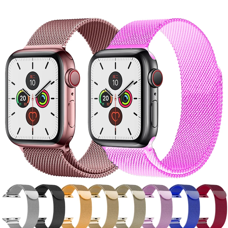Миланская петля ремешок из нержавеющей стали для apple watch ремешок 44 мм 38 мм iWatch ремешок 42 мм 38 мм ремешок для часов Браслет apple watch 5 4 3