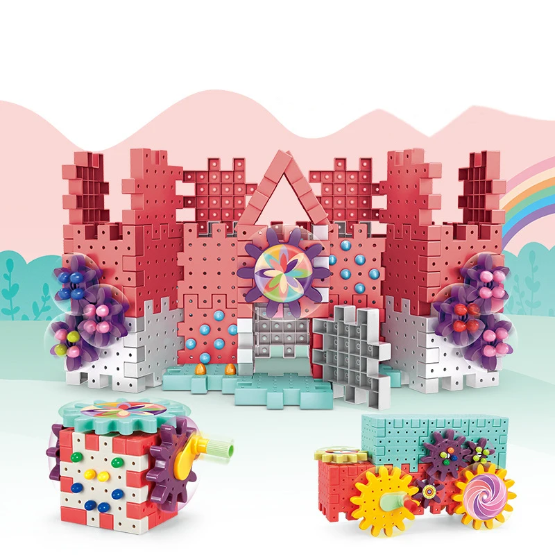 81 шт. электрические шестерни 3D Модели Строительные наборы пластиковые кирпичные