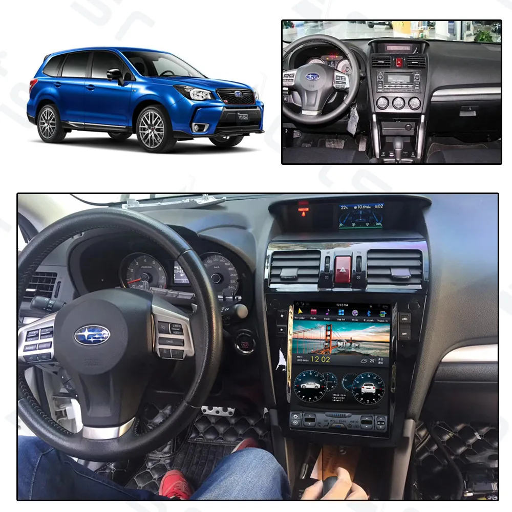 Автомобильный GPS-навигатор PX6 Android 9 0 4 Гб DSP Тесла для Subaru Forester 2013 + головное